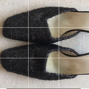 Prada 36.5 dressy black wedge heel shoes! Great for the holidays. Comfortable
